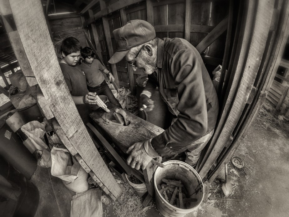 gary mac_shelling corn
